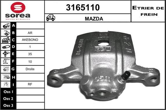 Sera 3165110 - Bremžu suports ps1.lv