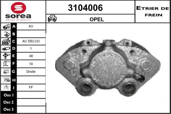 Sera 3104006 - Bremžu suports ps1.lv