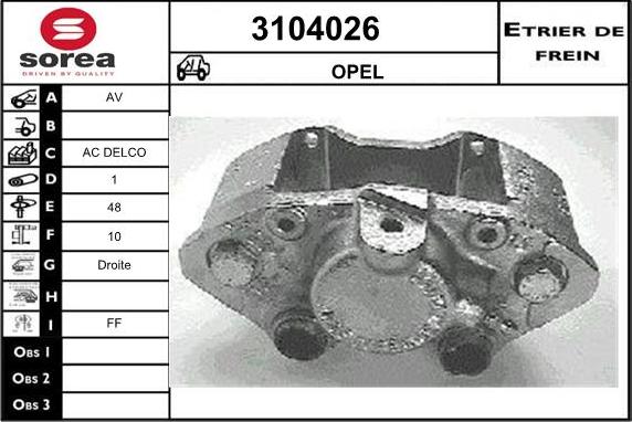 Sera 3104026 - Bremžu suports ps1.lv