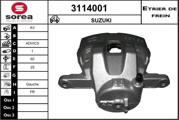 Sera 3114001 - Bremžu suports ps1.lv