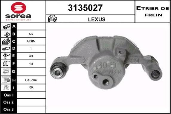 Sera 3135027 - Bremžu suports ps1.lv