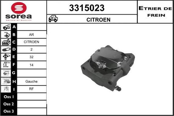 Sera 3315023 - Bremžu suports ps1.lv