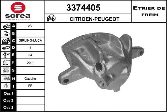 Sera 3374405 - Bremžu suports ps1.lv