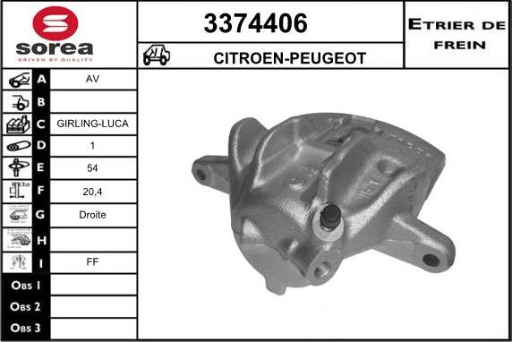 Sera 3374406 - Bremžu suports ps1.lv