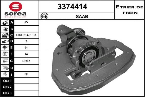 Sera 3374414 - Bremžu suports ps1.lv