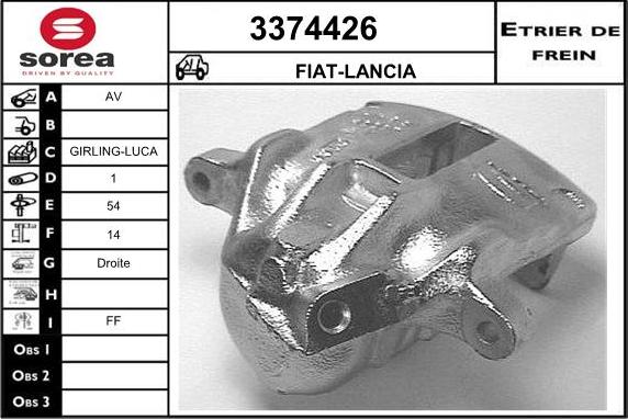 Sera 3374426 - Bremžu suports ps1.lv