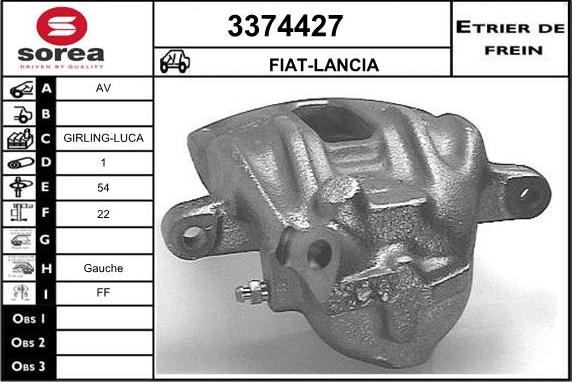 Sera 3374427 - Bremžu suports ps1.lv