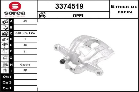 Sera 3374519 - Bremžu suports ps1.lv