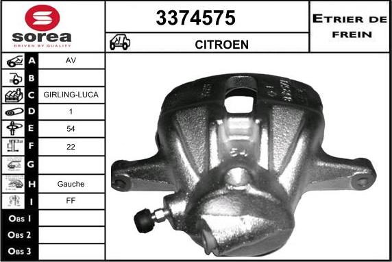 Sera 3374575 - Bremžu suports ps1.lv