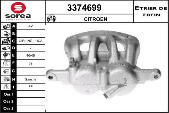 Sera 3374699 - Bremžu suports ps1.lv