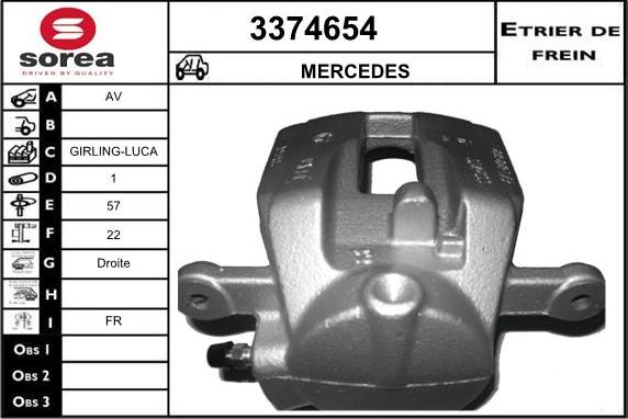 Sera 3374654 - Bremžu suports ps1.lv