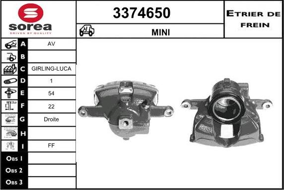 Sera 3374650 - Bremžu suports ps1.lv