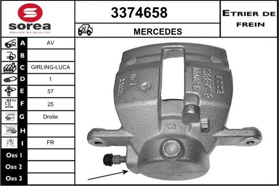 Sera 3374658 - Bremžu suports ps1.lv