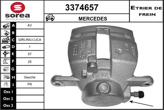 Sera 3374657 - Bremžu suports ps1.lv