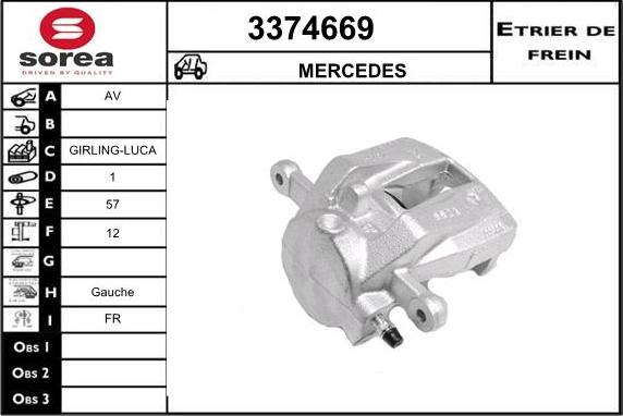 Sera 3374669 - Bremžu suports ps1.lv