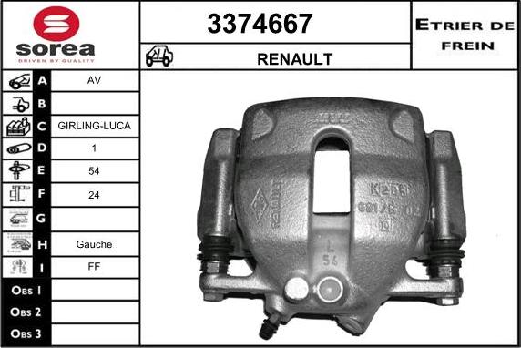 Sera 3374667 - Bremžu suports ps1.lv