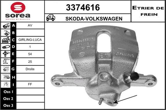 Sera 3374616 - Bremžu suports ps1.lv