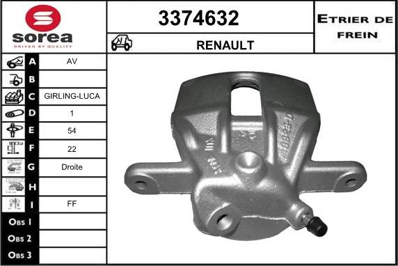 Sera 3374632 - Bremžu suports ps1.lv