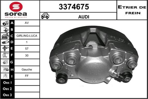 Sera 3374675 - Bremžu suports ps1.lv