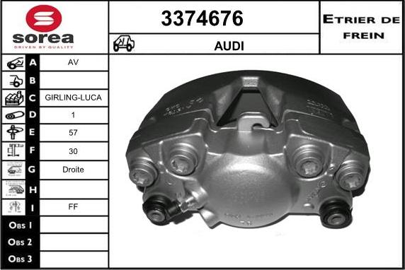 Sera 3374676 - Bremžu suports ps1.lv