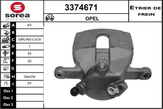 Sera 3374671 - Bremžu suports ps1.lv