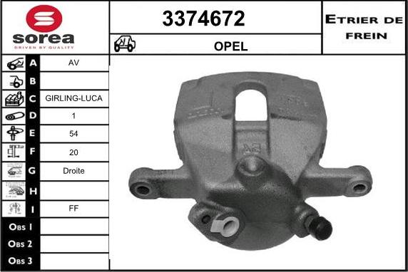 Sera 3374672 - Bremžu suports ps1.lv