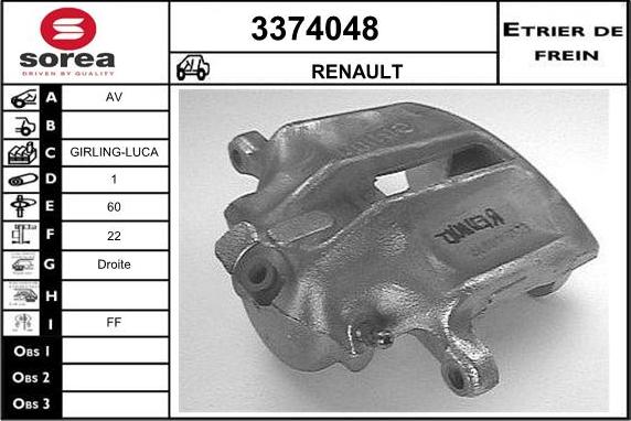 Sera 3374048 - Bremžu suports ps1.lv