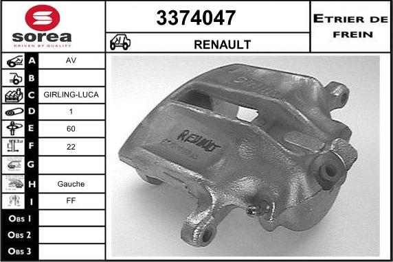 Sera 3374047 - Bremžu suports ps1.lv