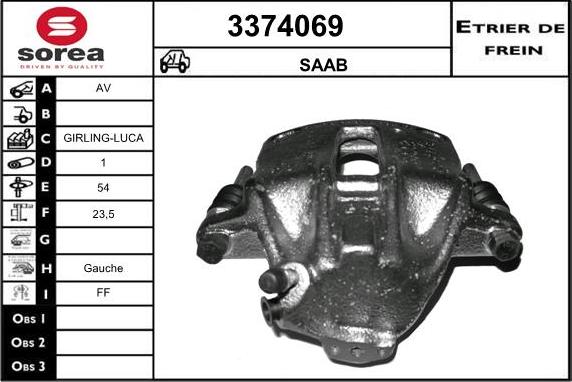 Sera 3374069 - Bremžu suports ps1.lv