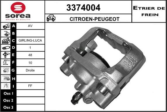 Sera 3374004 - Bremžu suports ps1.lv