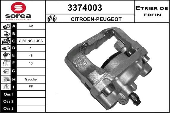 Sera 3374003 - Bremžu suports ps1.lv