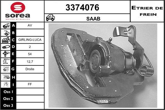 Sera 3374076 - Bremžu suports ps1.lv