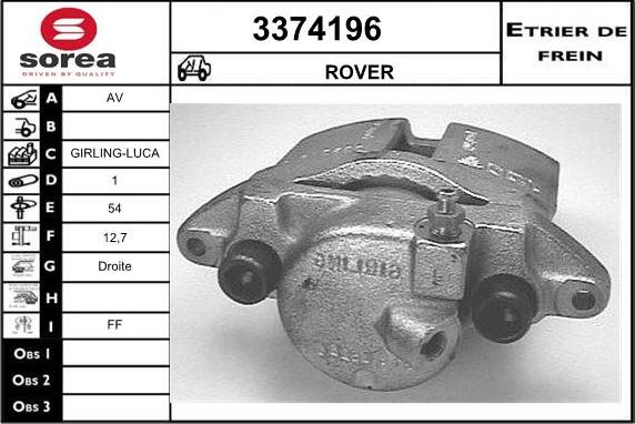 Sera 3374196 - Bremžu suports ps1.lv