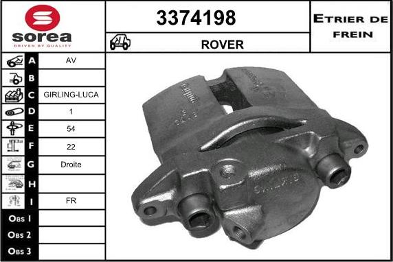 Sera 3374198 - Bremžu suports ps1.lv