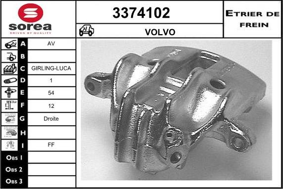 Sera 3374102 - Bremžu suports ps1.lv