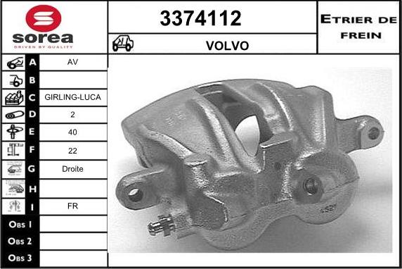 Sera 3374112 - Bremžu suports ps1.lv