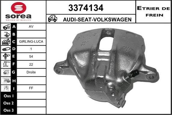 Sera 3374134 - Bremžu suports ps1.lv