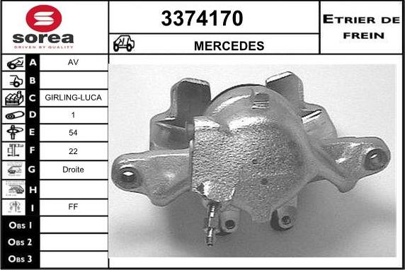 Sera 3374170 - Bremžu suports ps1.lv