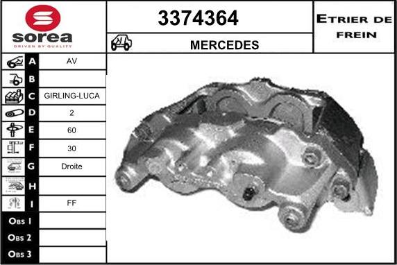 Sera 3374364 - Bremžu suports ps1.lv