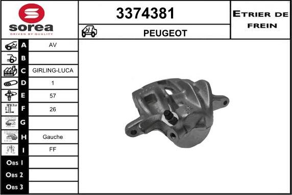 Sera 3374381 - Bremžu suports ps1.lv