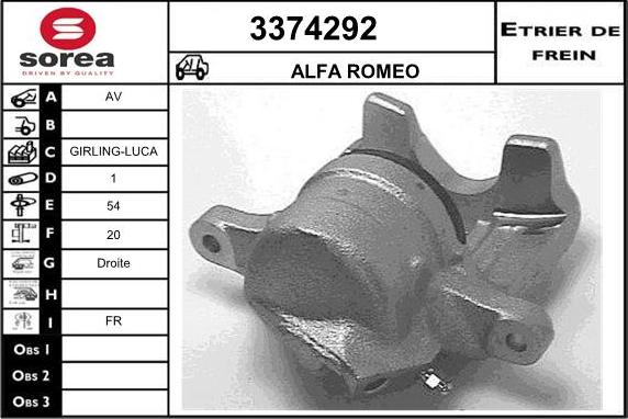 Sera 3374292 - Bremžu suports ps1.lv