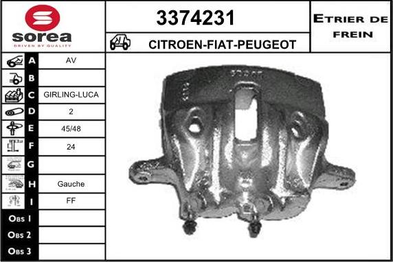 Sera 3374231 - Bremžu suports ps1.lv