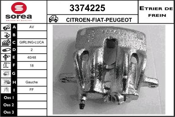 Sera 3374225 - Bremžu suports ps1.lv