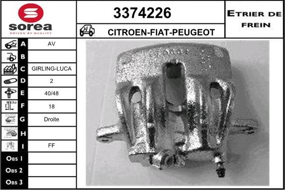 Sera 3374226 - Bremžu suports ps1.lv