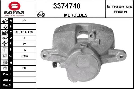 Sera 3374740 - Bremžu suports ps1.lv