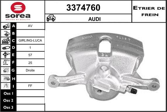 Sera 3374760 - Bremžu suports ps1.lv