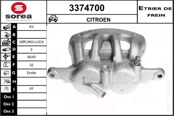 Sera 3374700 - Bremžu suports ps1.lv