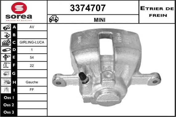 Sera 3374707 - Bremžu suports ps1.lv