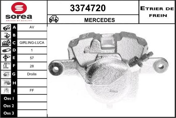 Sera 3374720 - Bremžu suports ps1.lv