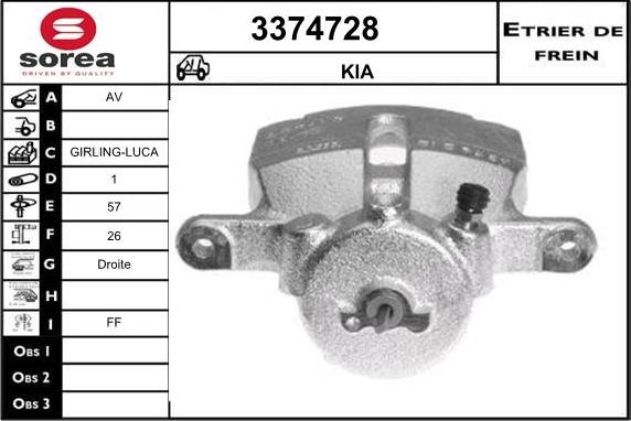 Sera 3374728 - Bremžu suports ps1.lv